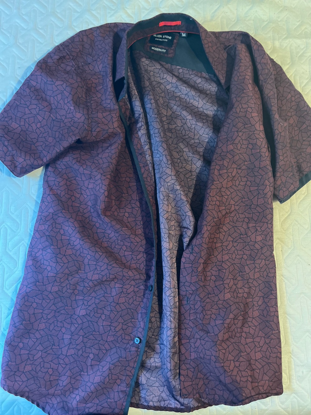 On Running Purple Patterned Short Sleeve Jacket